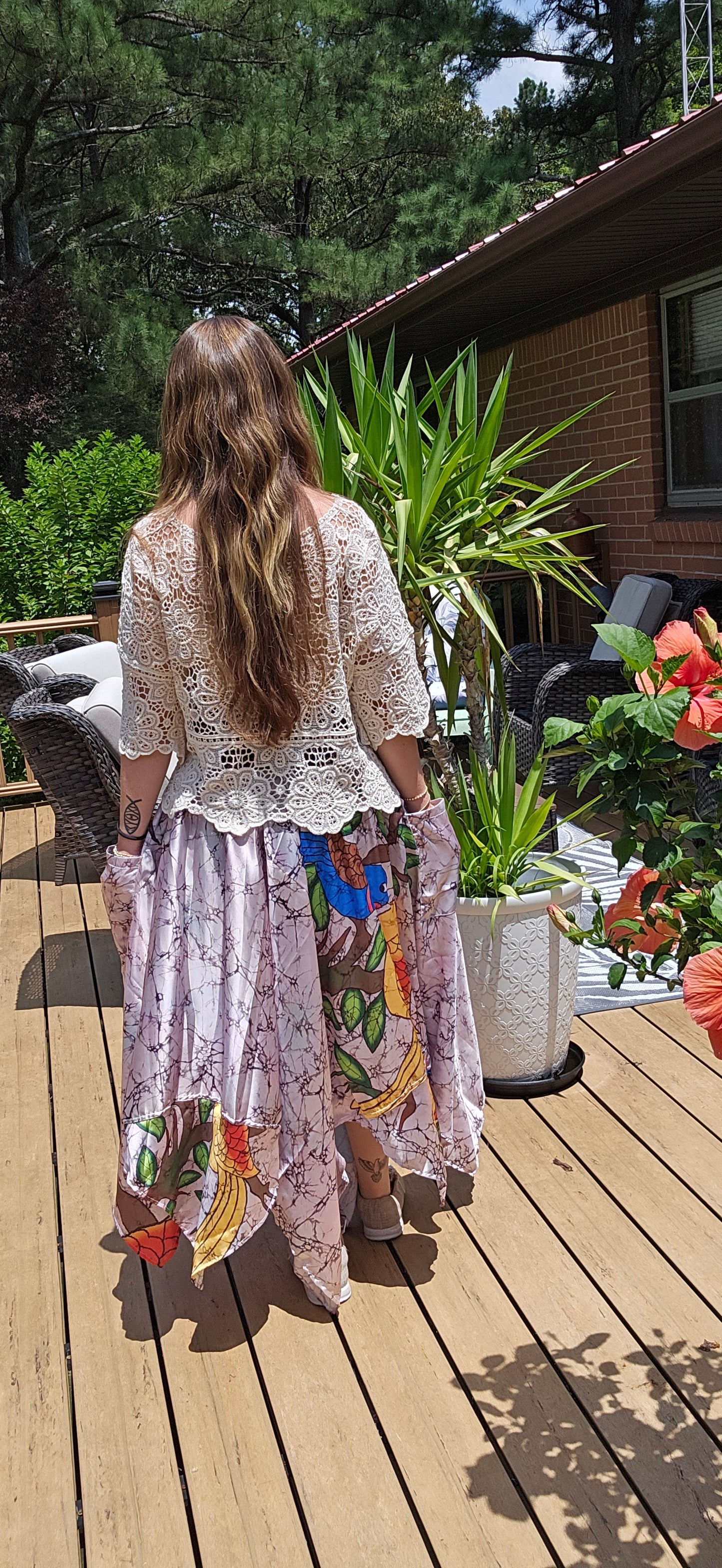 "8 Whispers" Handkerchief Skirt , One Size S to 2X/3X