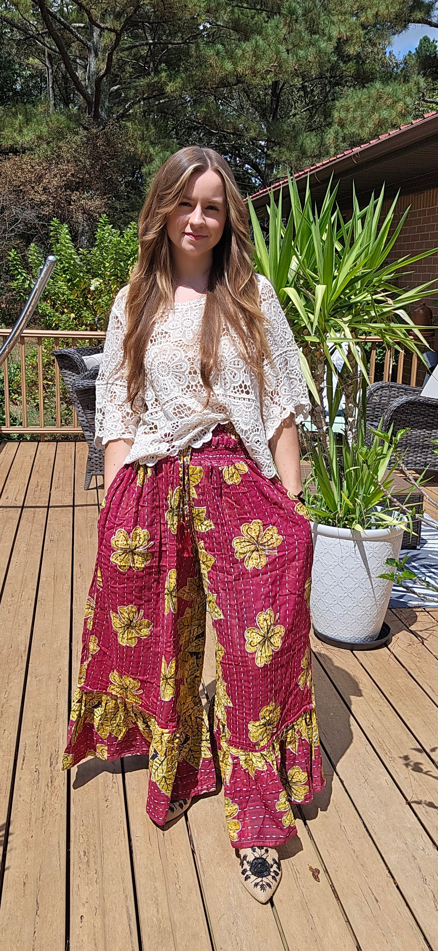 "Good Vibe" Light Kanta Pants - One Size S to 2X