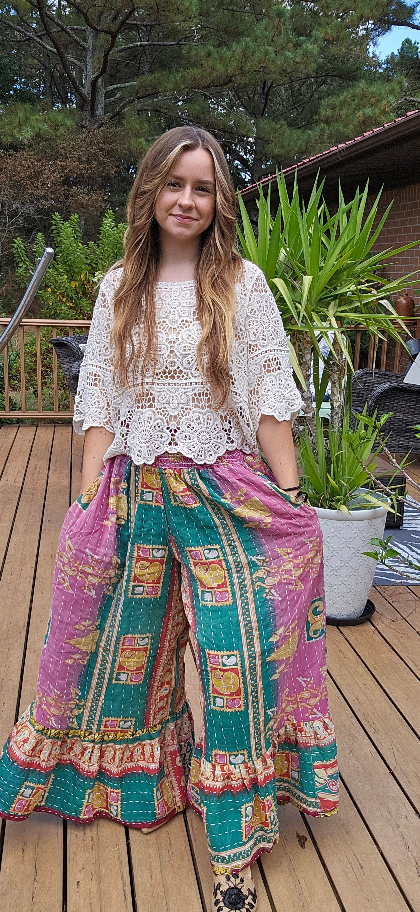 "Good Vibe" Light Kanta Pants - One Size S to 2X