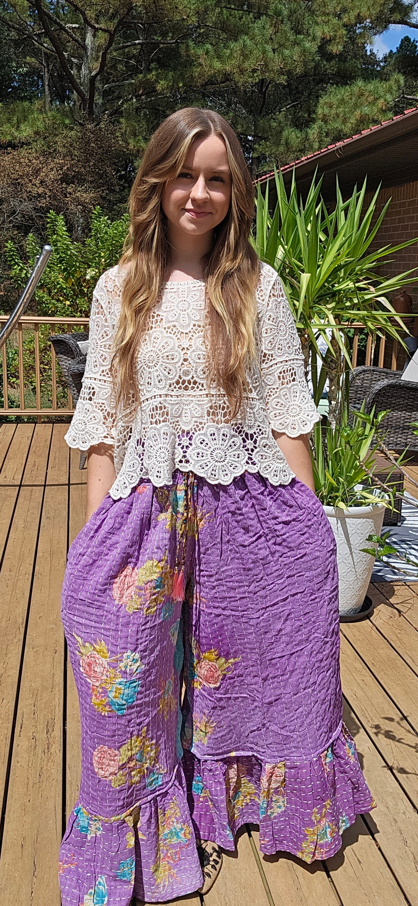 "Good Vibe" Light Kanta Pants - One Size S to 2X