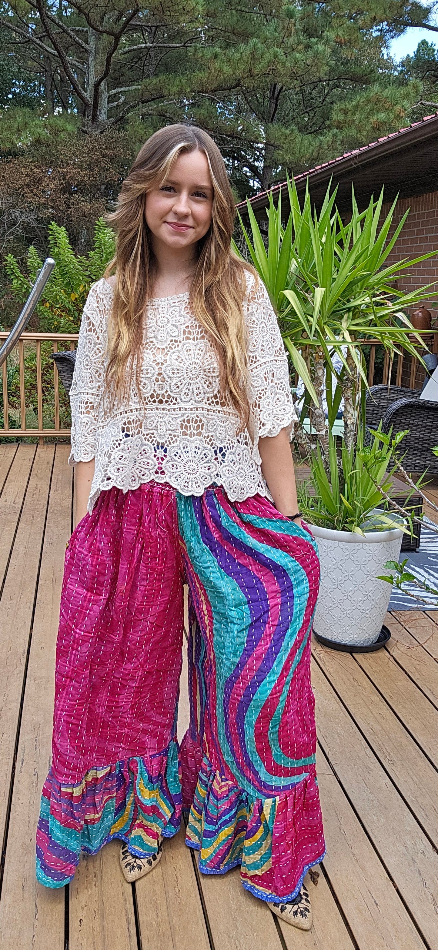 "Good Vibe" Light Kanta Pants - One Size S to 2X