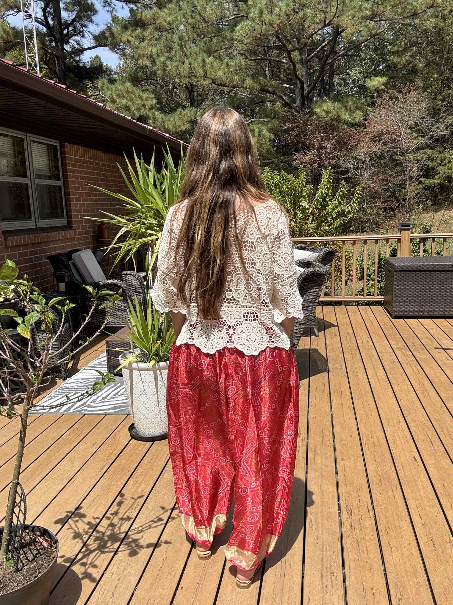 Genie Pants in Vintage Silk - One size S to 2X