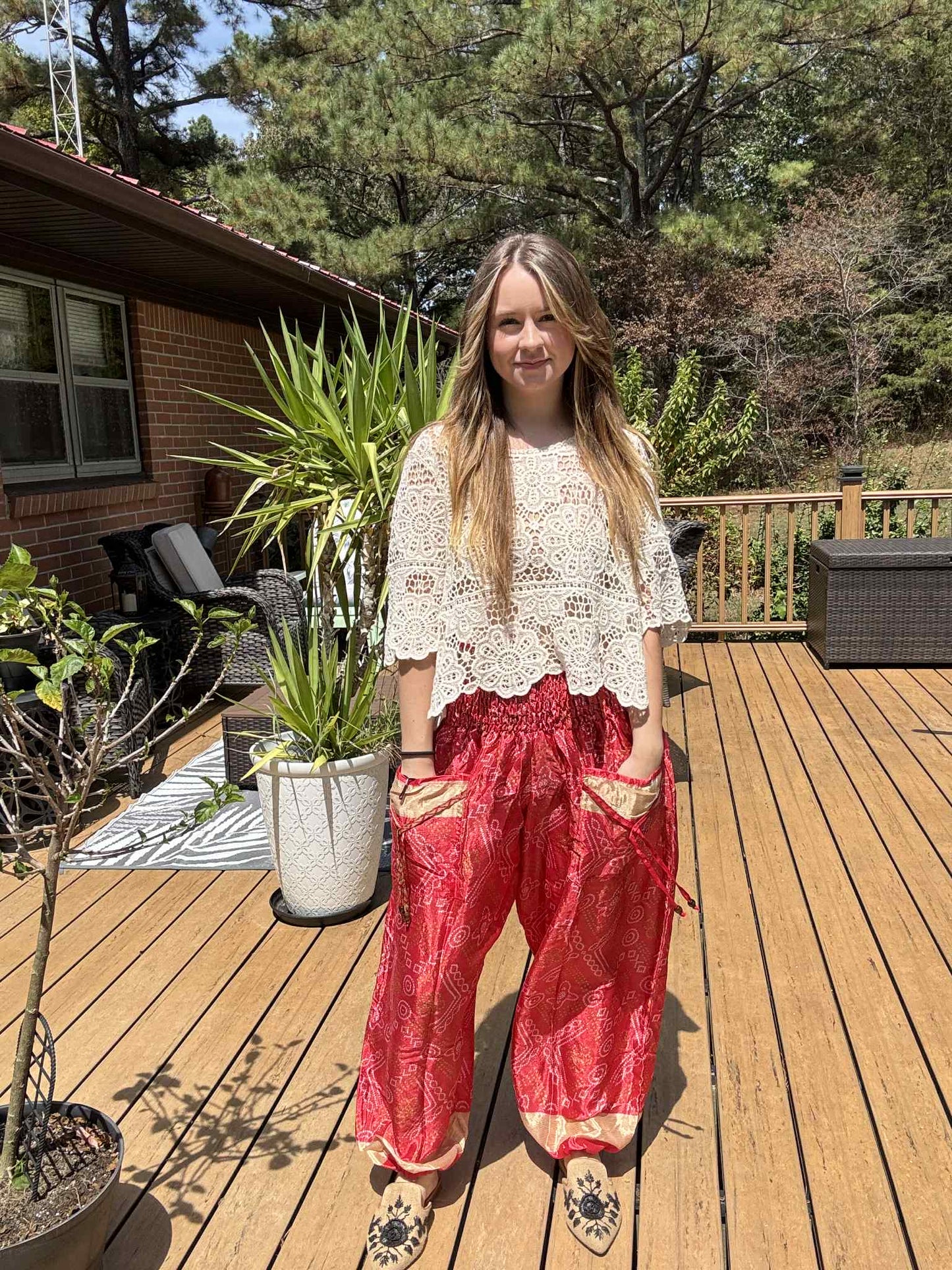 Genie Pants in Vintage Silk - One size S to 2X