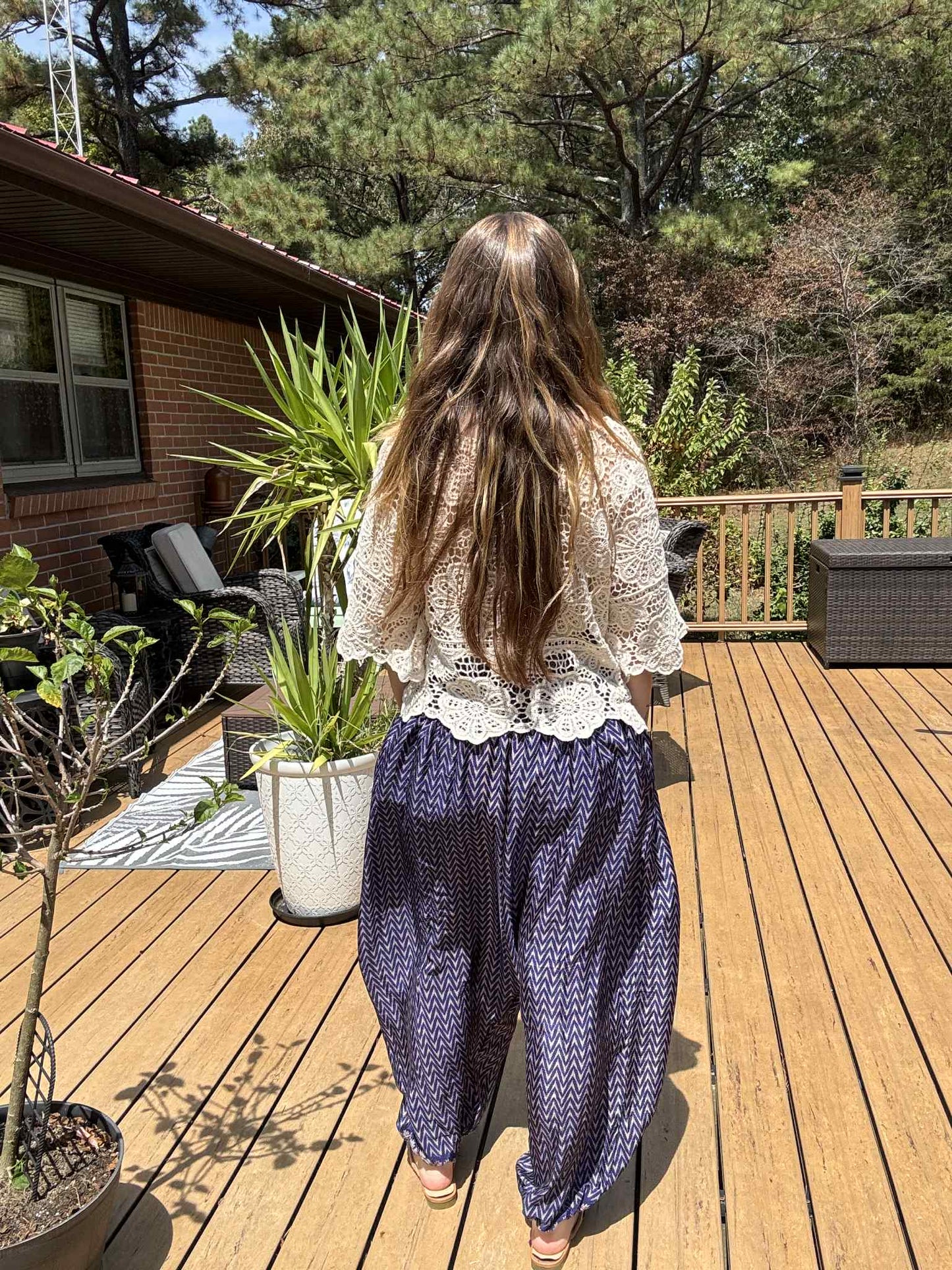 Genie Pants in Vintage Silk - One size S to 2X