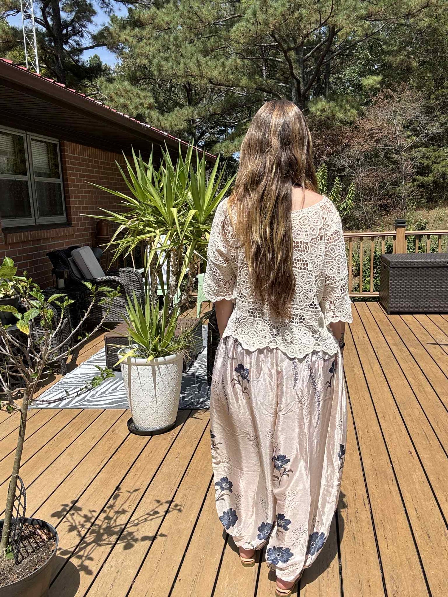 Genie Pants in Vintage Silk - One size S to 2X