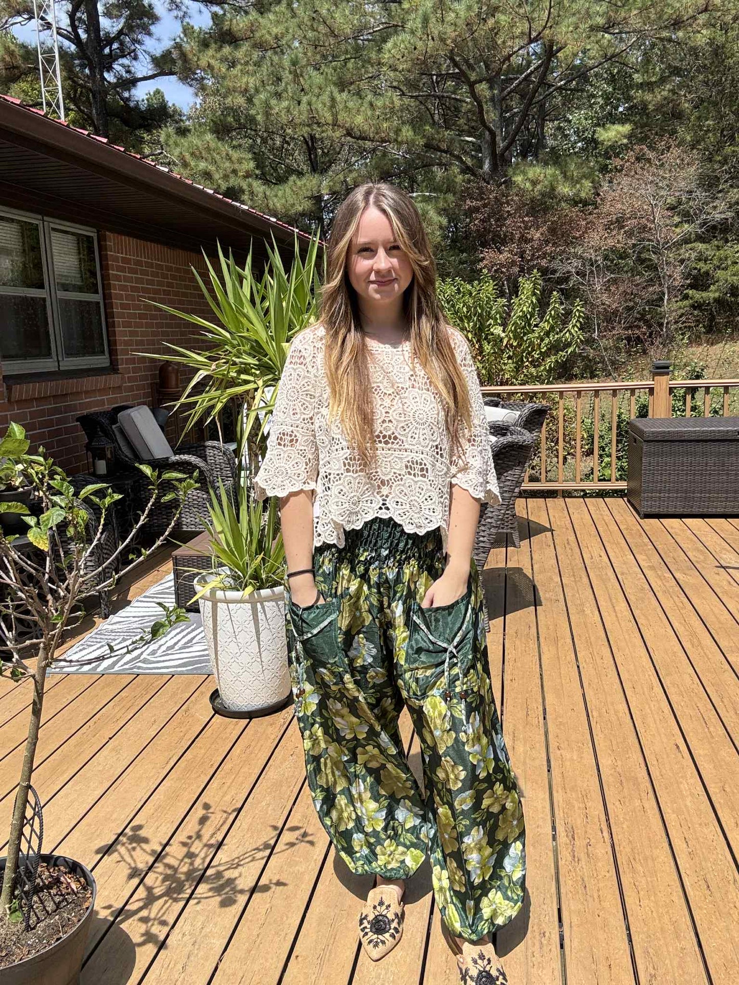 Genie Pants in Vintage Silk - One size S to 2X