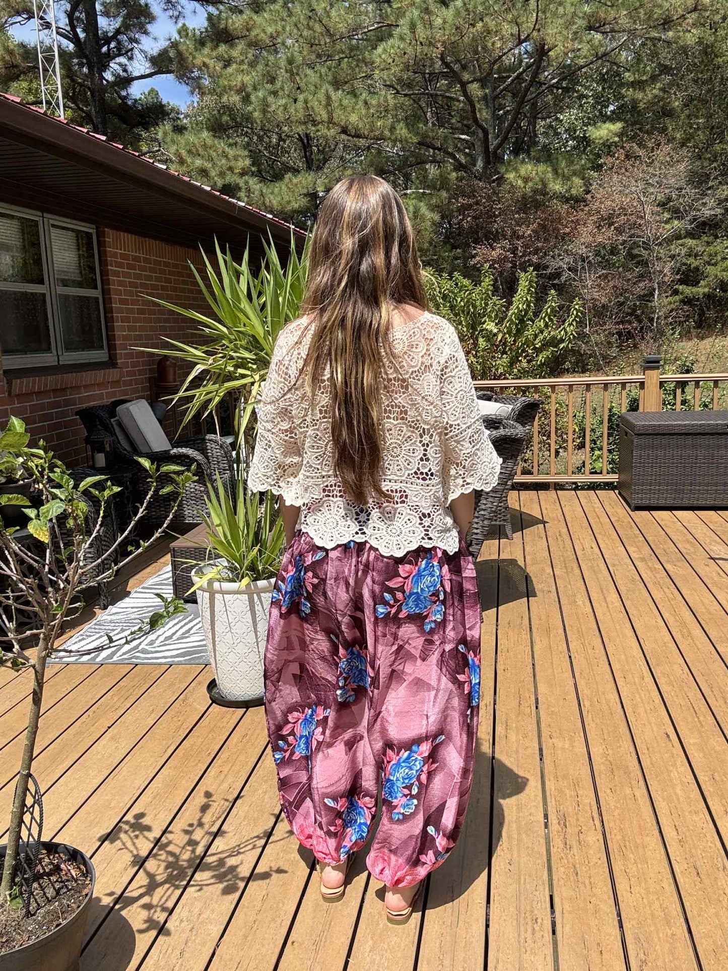 Genie Pants in Vintage Silk - One size S to 2X