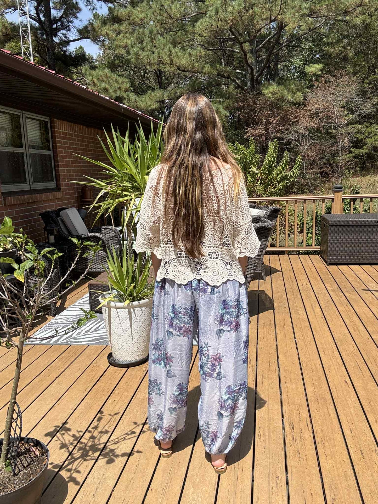Genie Pants in Vintage Silk - One size S to 2X