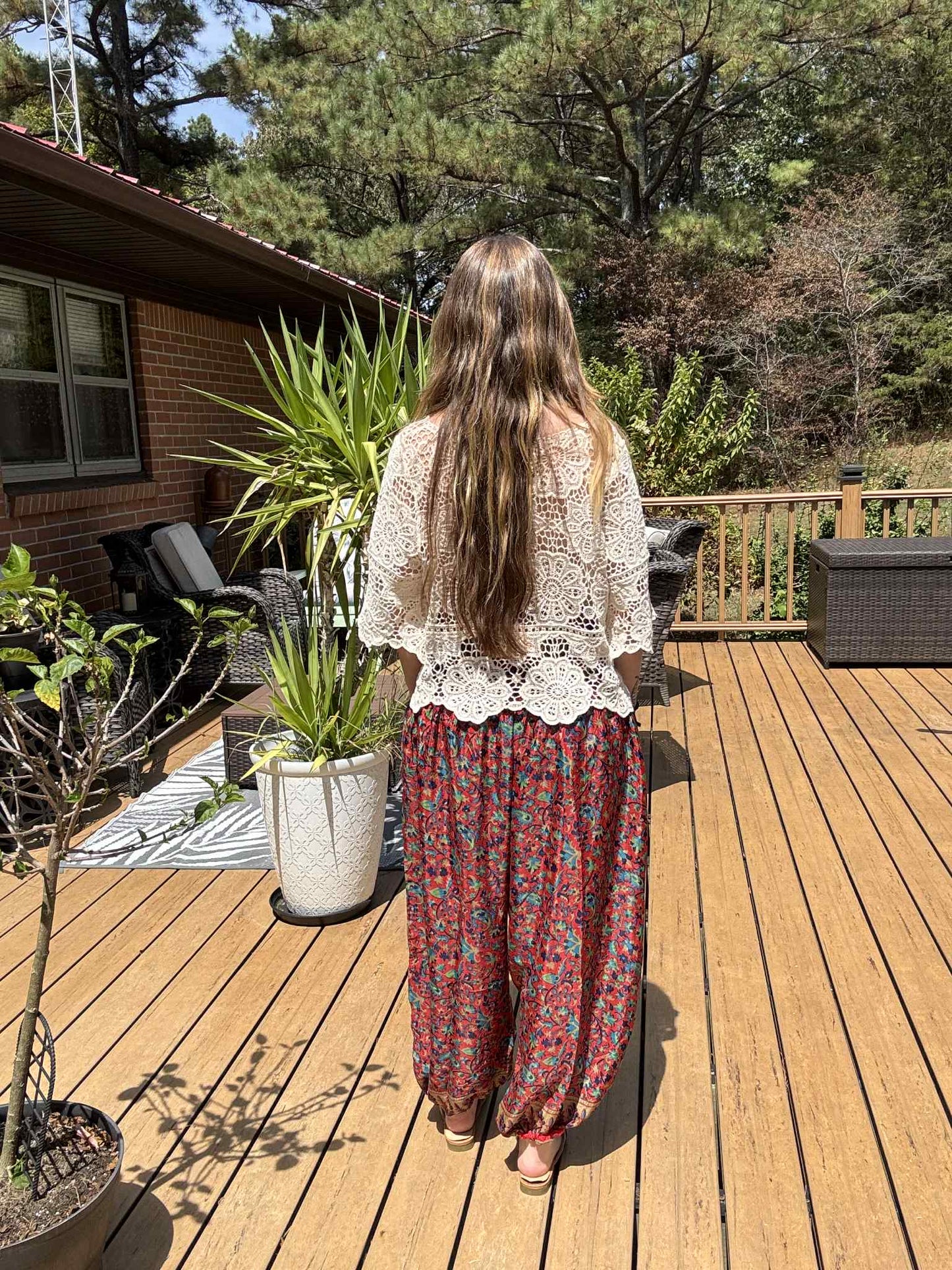 Genie Pants in Vintage Silk - One size S to 2X