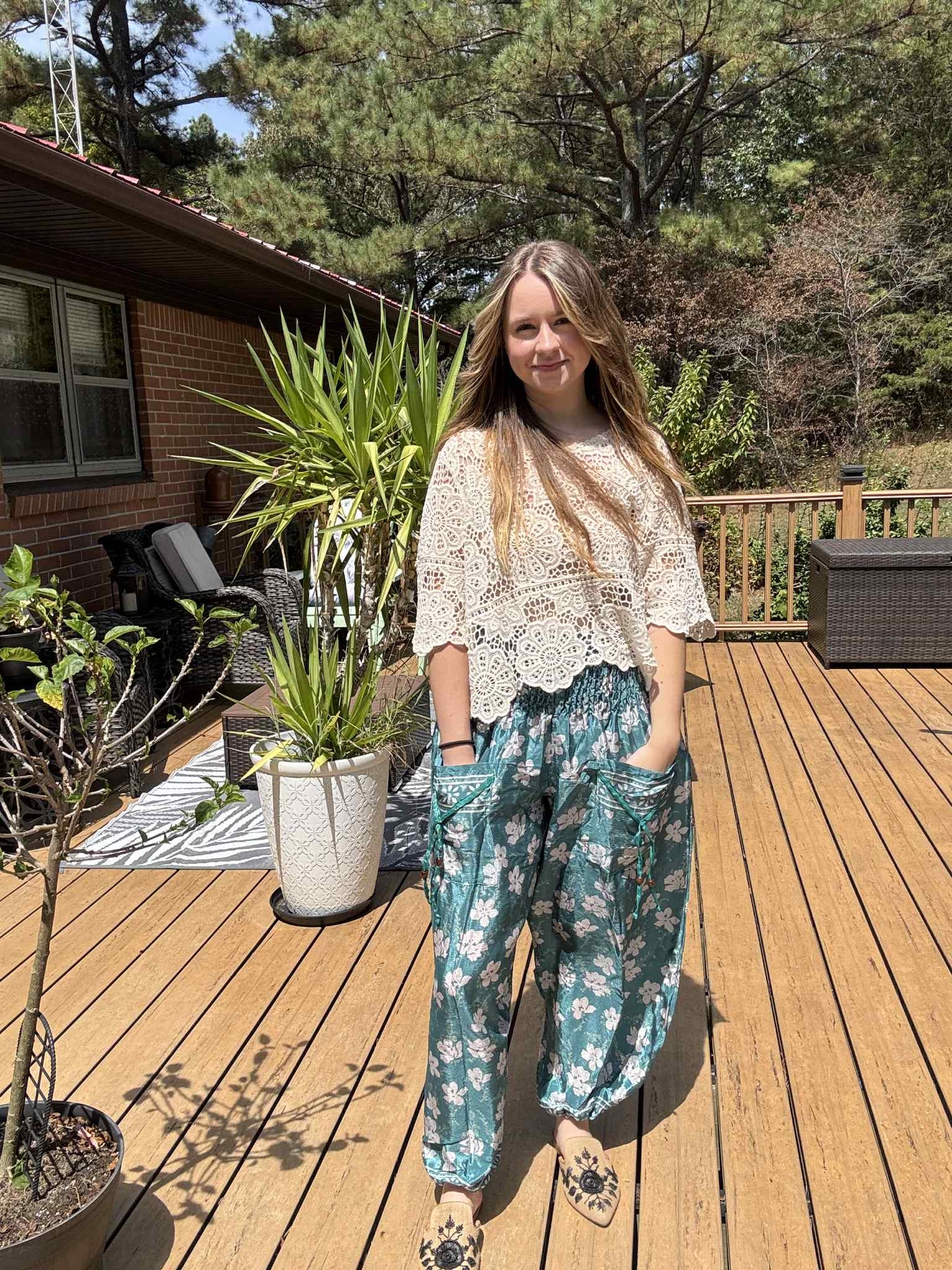 Genie Pants in Vintage Silk - One size S to 2X