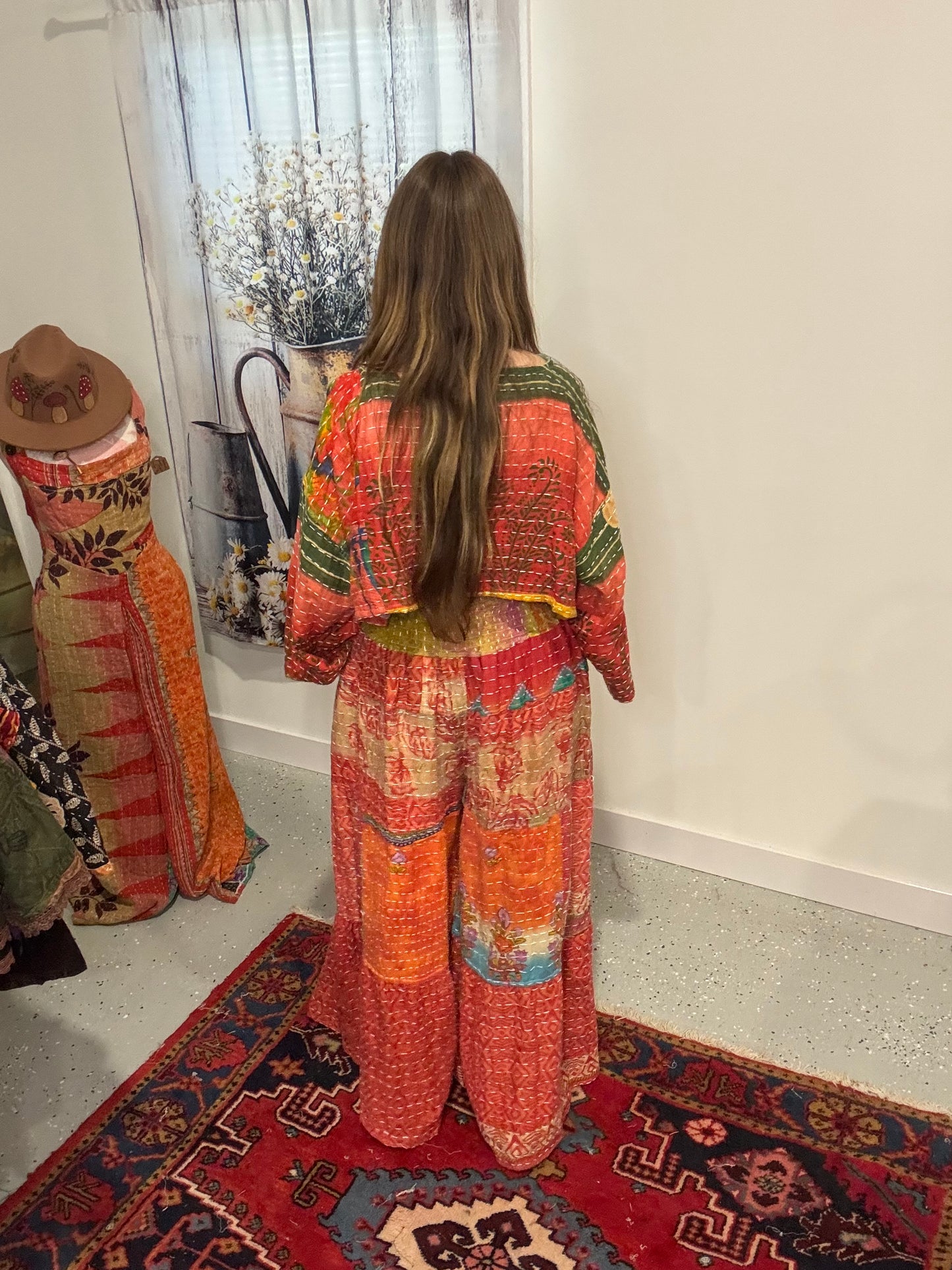 Kantha Top and Pants Set - One Size S- 2X