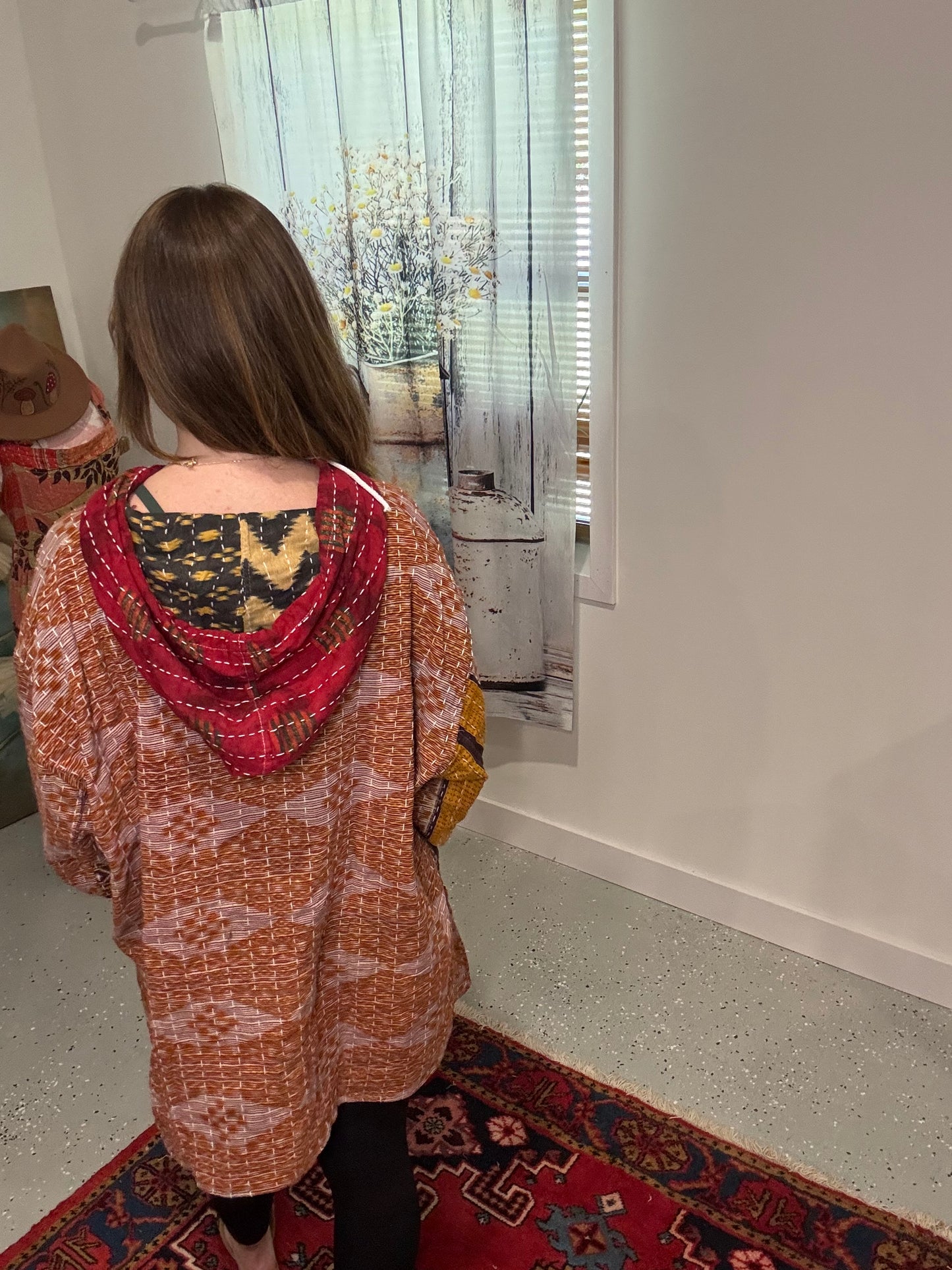 Everyday Reversible Hoodie in Light Kantha S - 3X