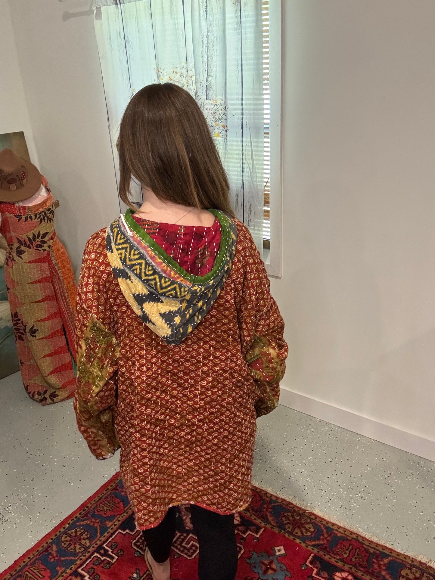 Everyday Reversible Hoodie in Light Kantha S - 3X