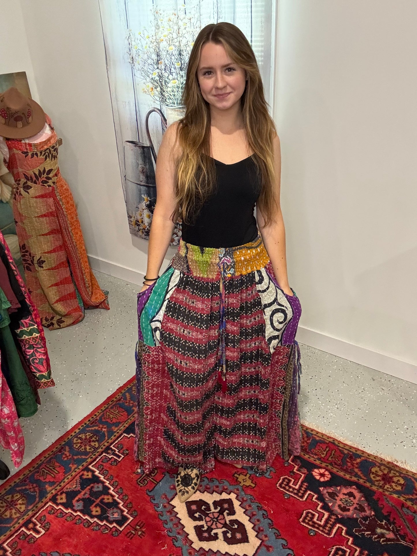 "Peasant Skirt" One size S to 2X/ 3X