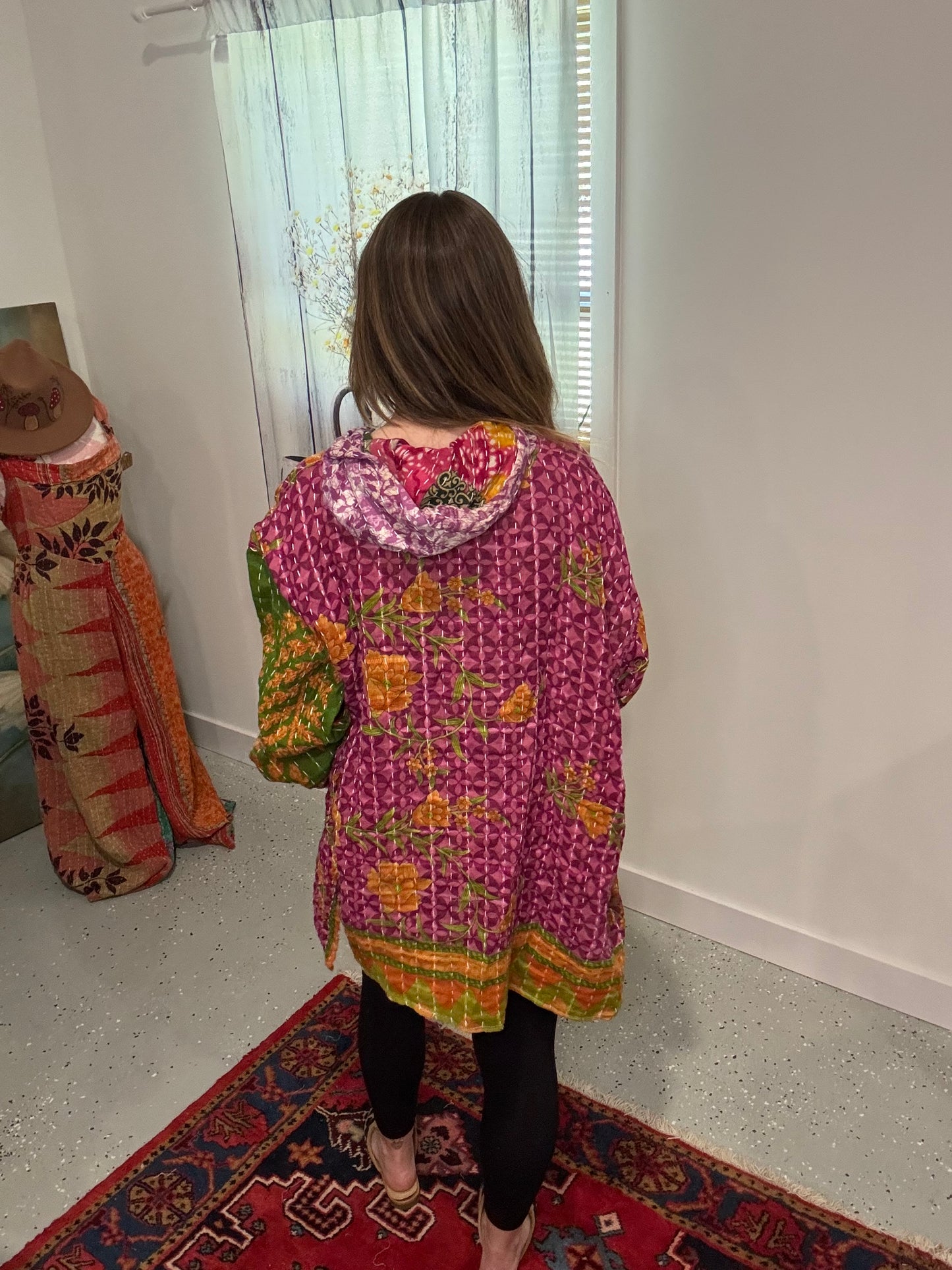 Everyday Reversible Hoodie in Light Kantha S - 3X