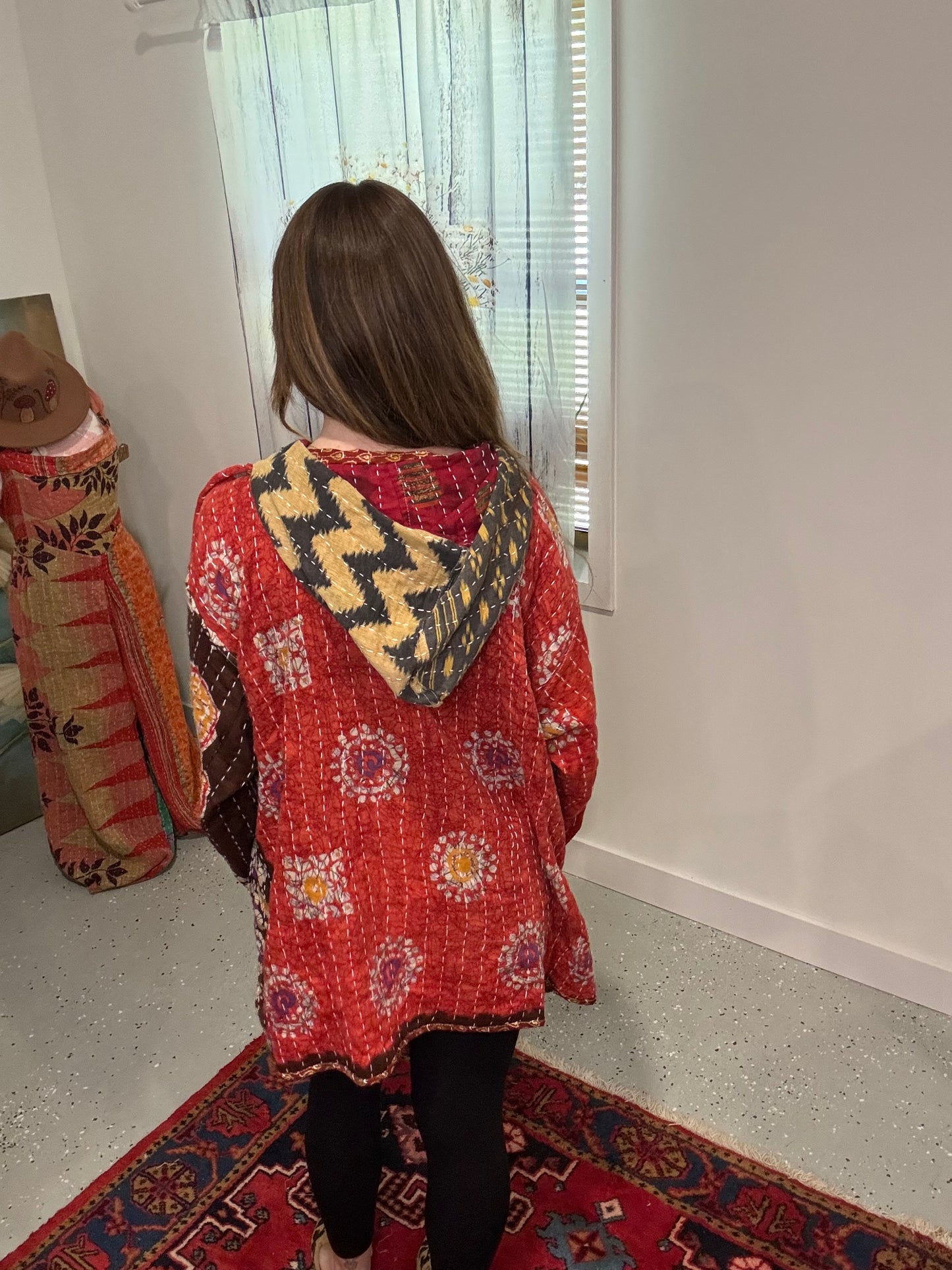 Everyday Reversible Hoodie in Light Kantha S - 3X