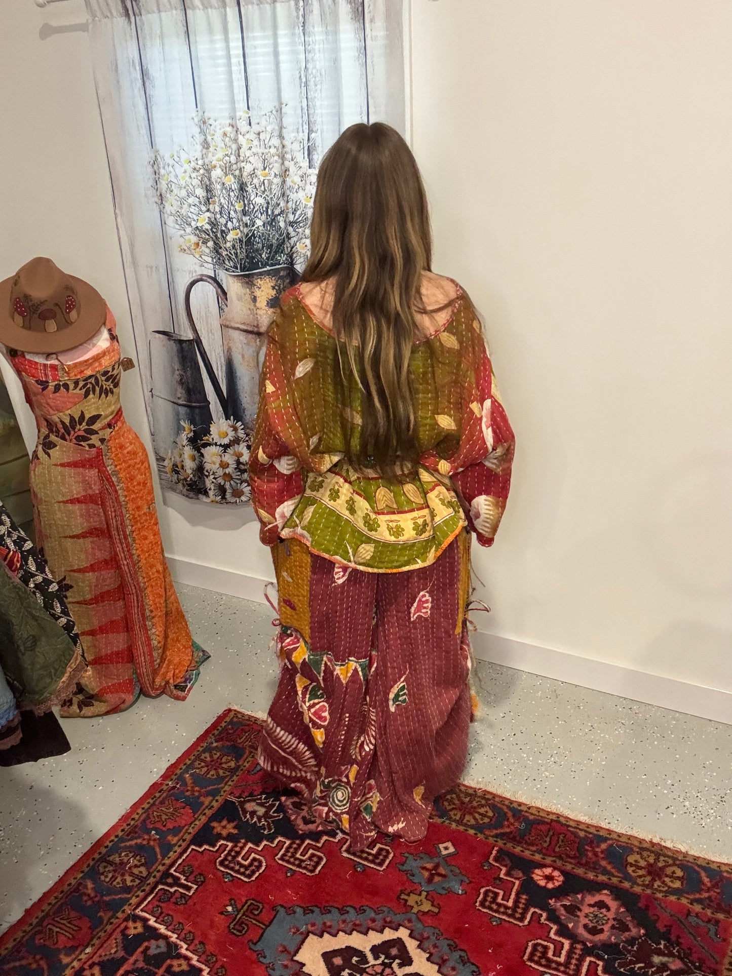 Kantha Tunic top and Pants - One Size