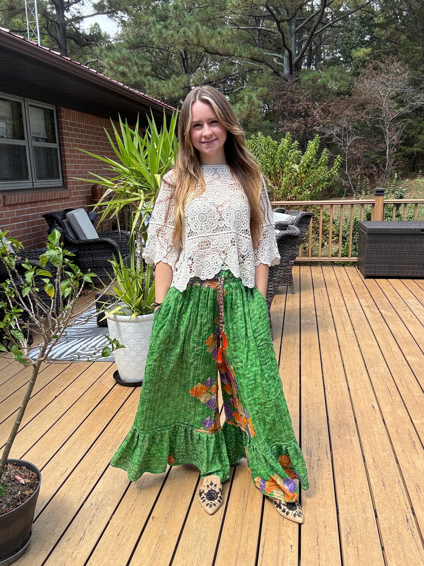 "Good Vibe" Light Kanta Pants - One Size S to 2X