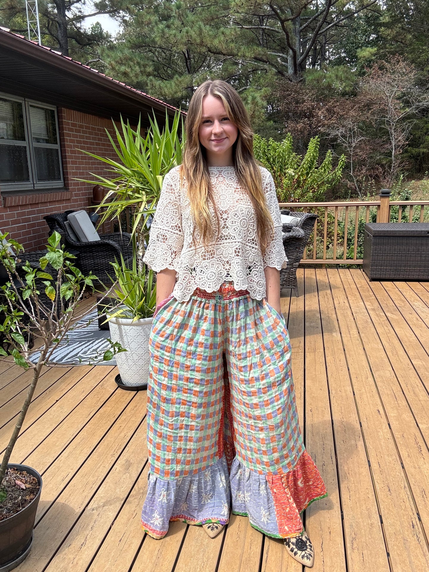 "Good Vibe" Light Kanta Pants - One Size S to 2X