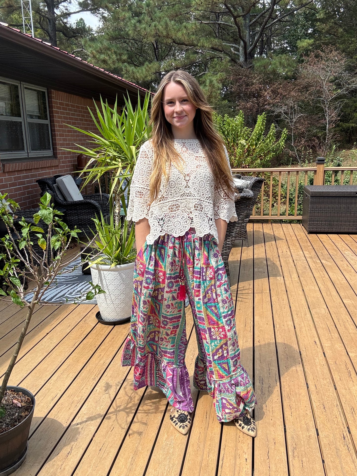 "Good Vibe" Light Kanta Pants - One Size S to 2X
