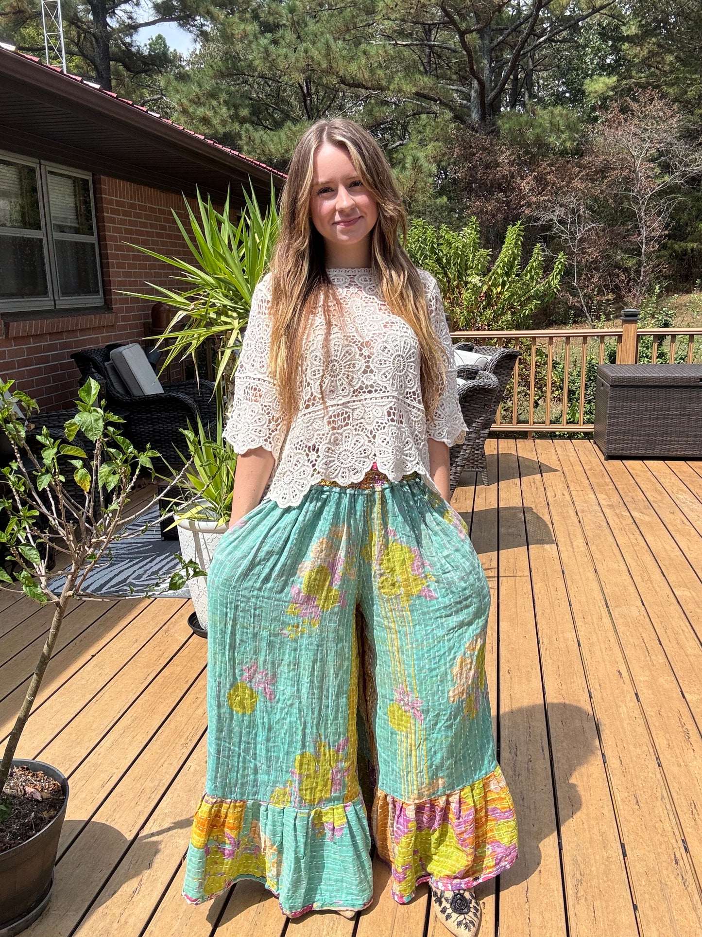 "Good Vibe" Light Kanta Pants - One Size S to 2X