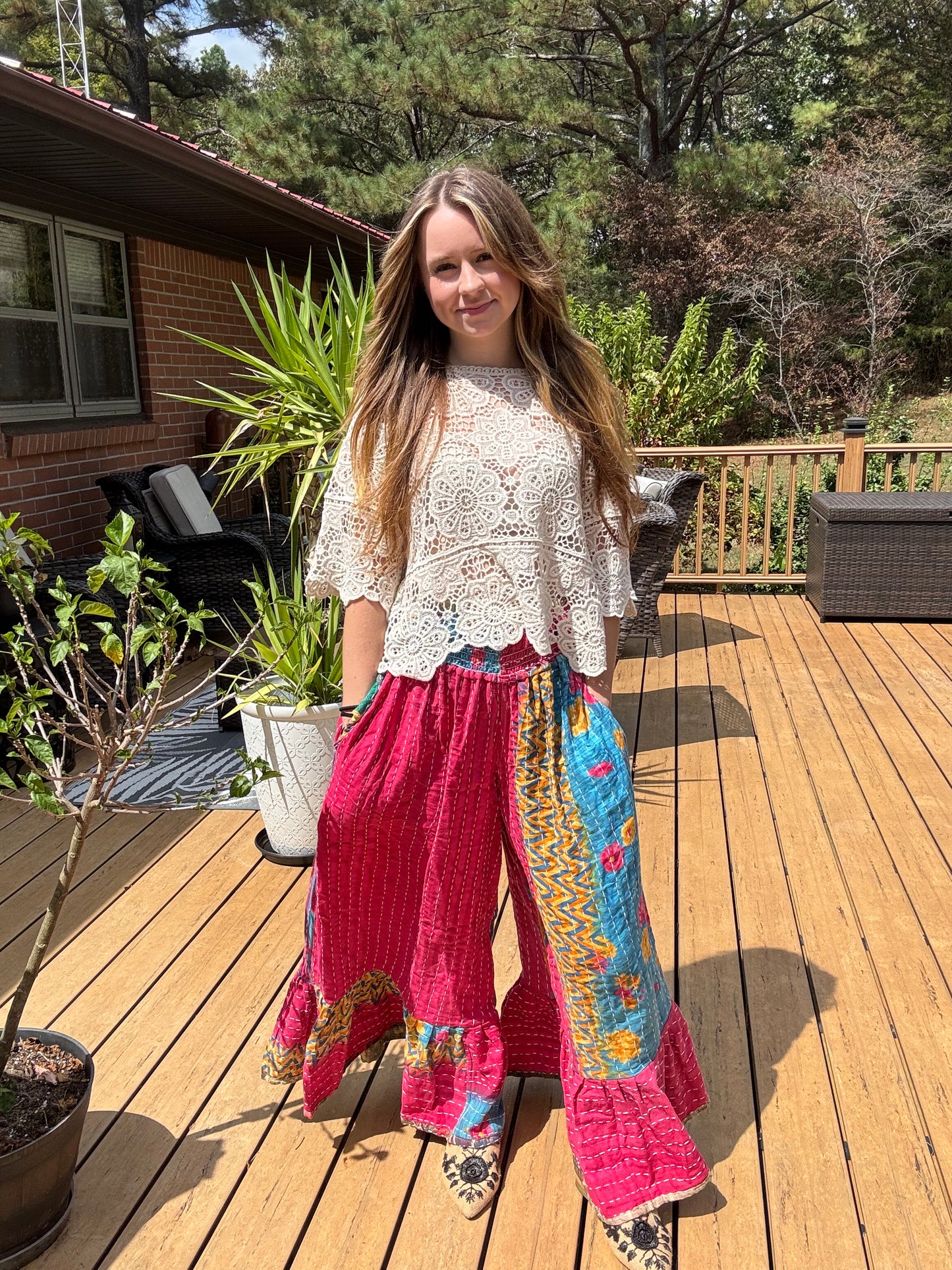 "Good Vibe" Light Kanta Pants - One Size S to 2X