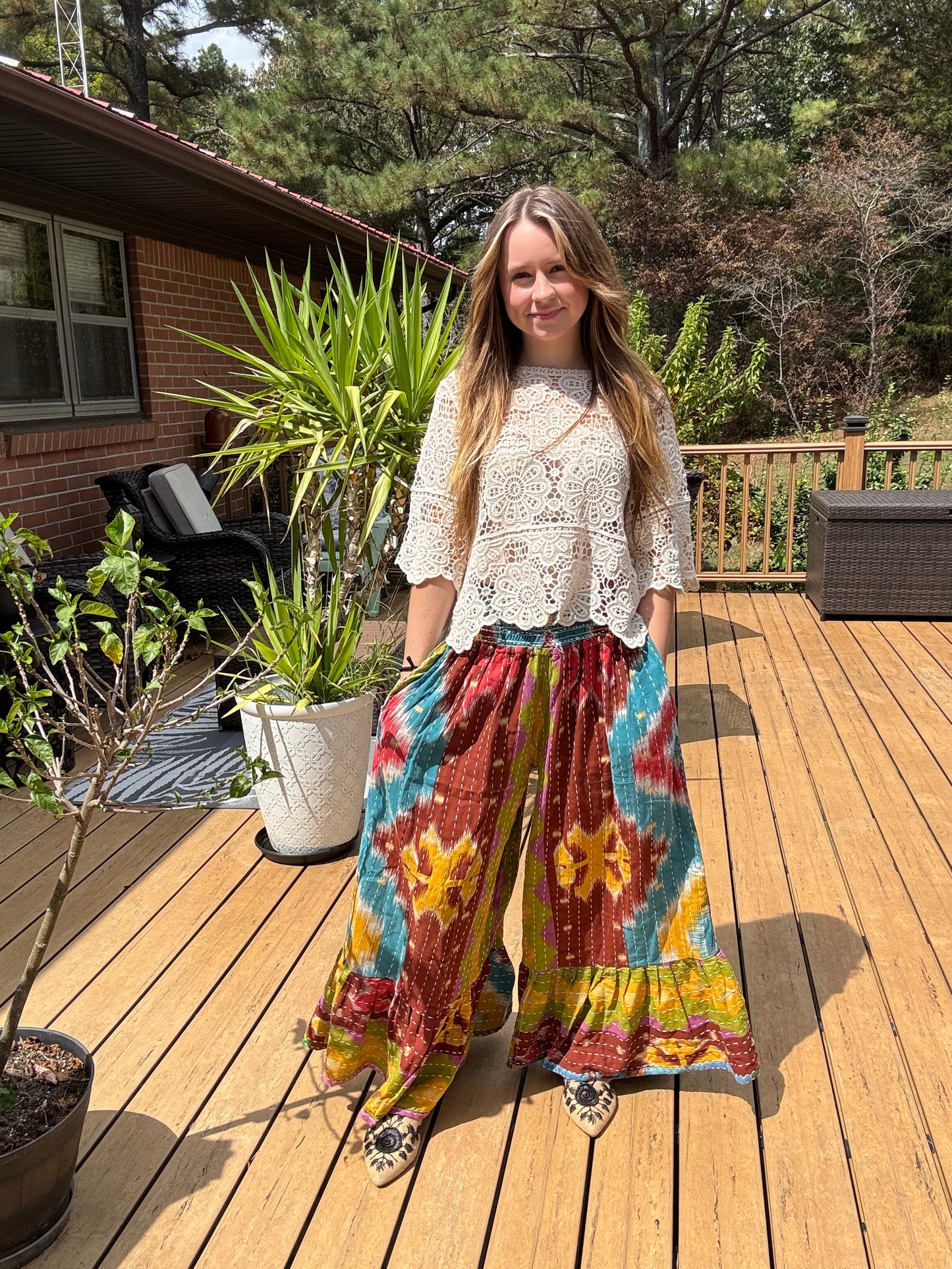 "Good Vibe" Light Kanta Pants - One Size S to 2X