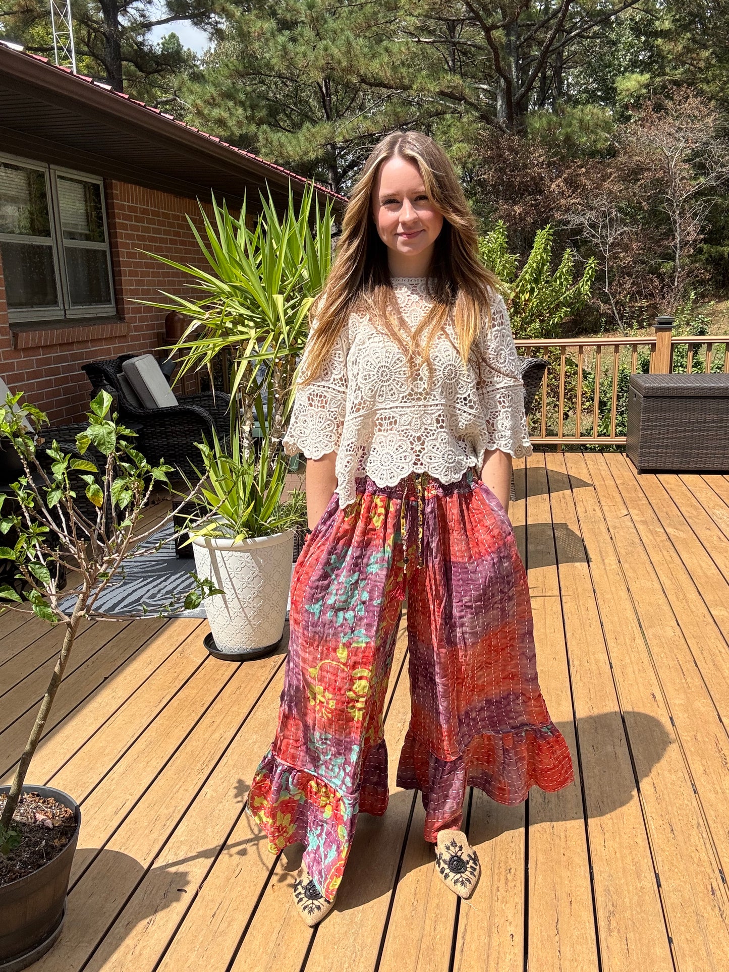 "Good Vibe" Light Kanta Pants - One Size S to 2X