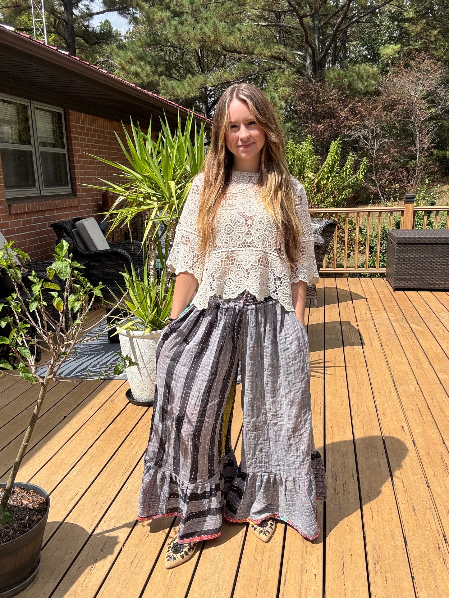 "Good Vibe" Light Kanta Pants - One Size S to 2X