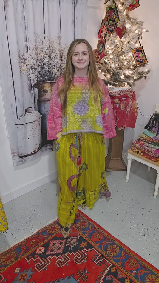 Kantha Top and Pants Set - One Size S- 2X