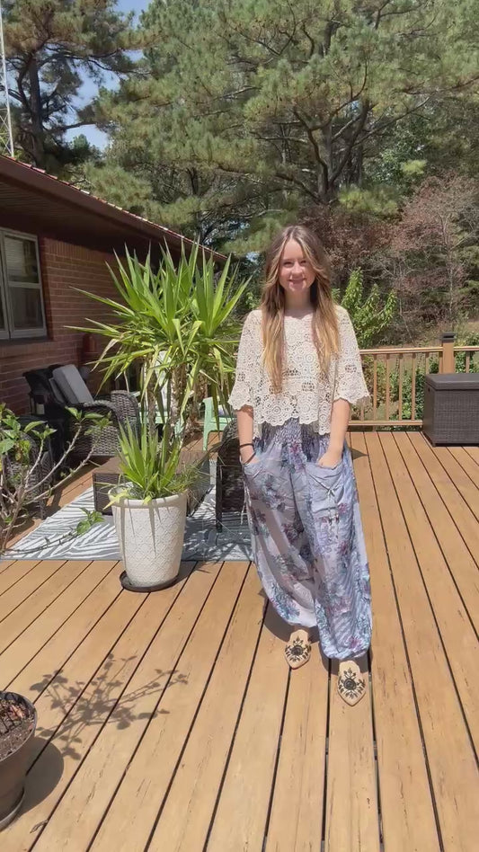 Genie Pants in Vintage Silk - One size S to 2X
