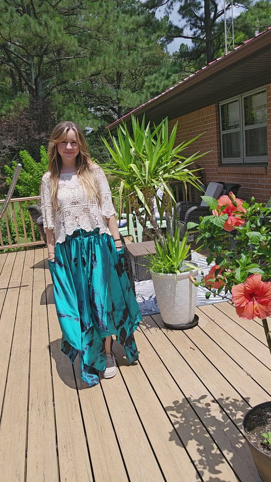 "8 Whispers" Handkerchief  Skirt One Size S to 2X/3X