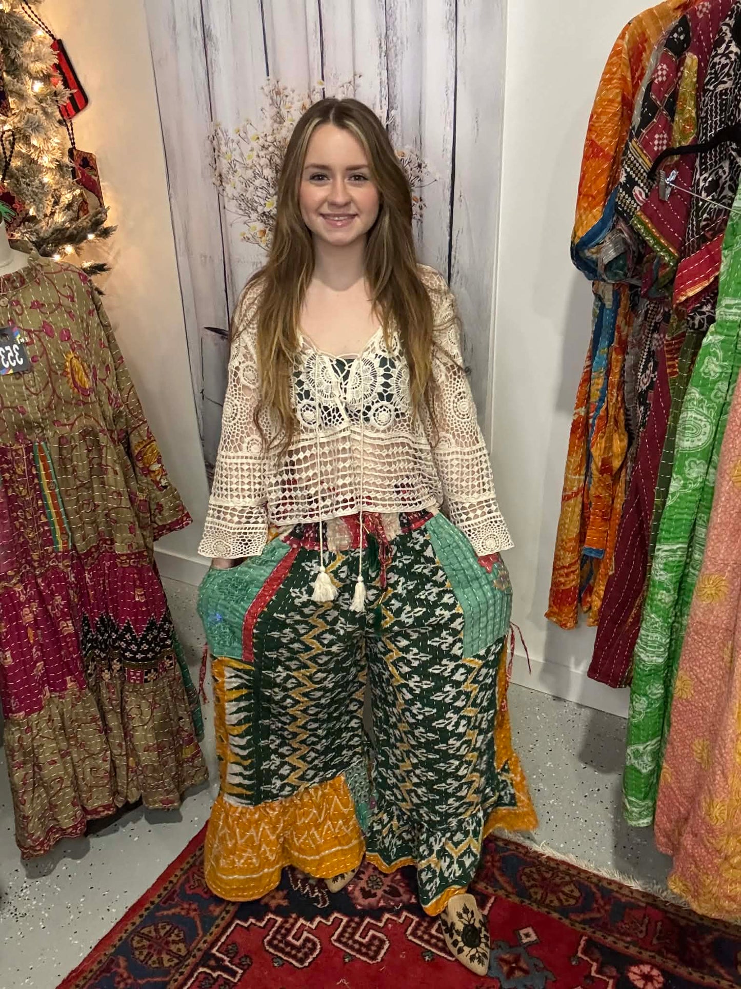 Nomad Spirit Kantha Pants  - One Size S to 2X