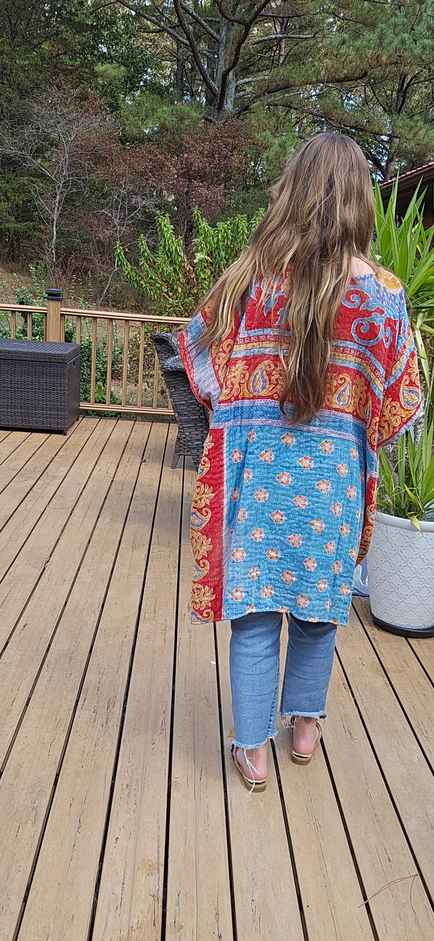 "The Swag Tunic 2" in kantha, One Size S to 3X