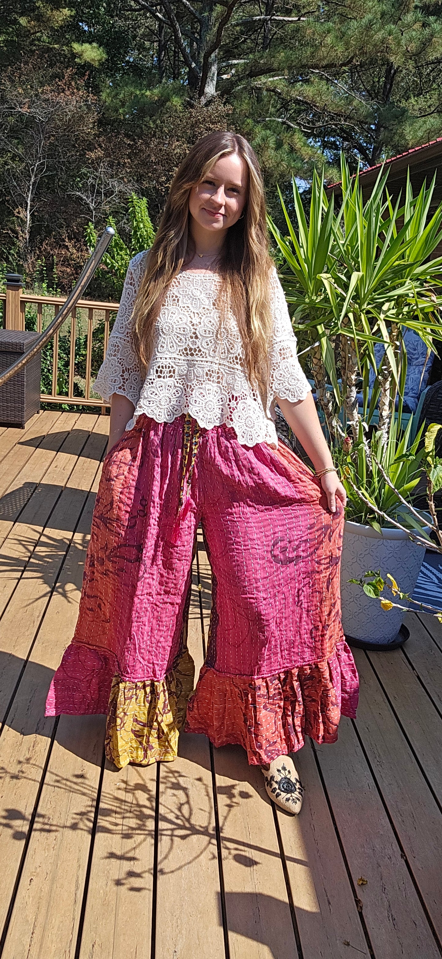 "Good Vibe" Light Kanta Pants - One Size S to 2X