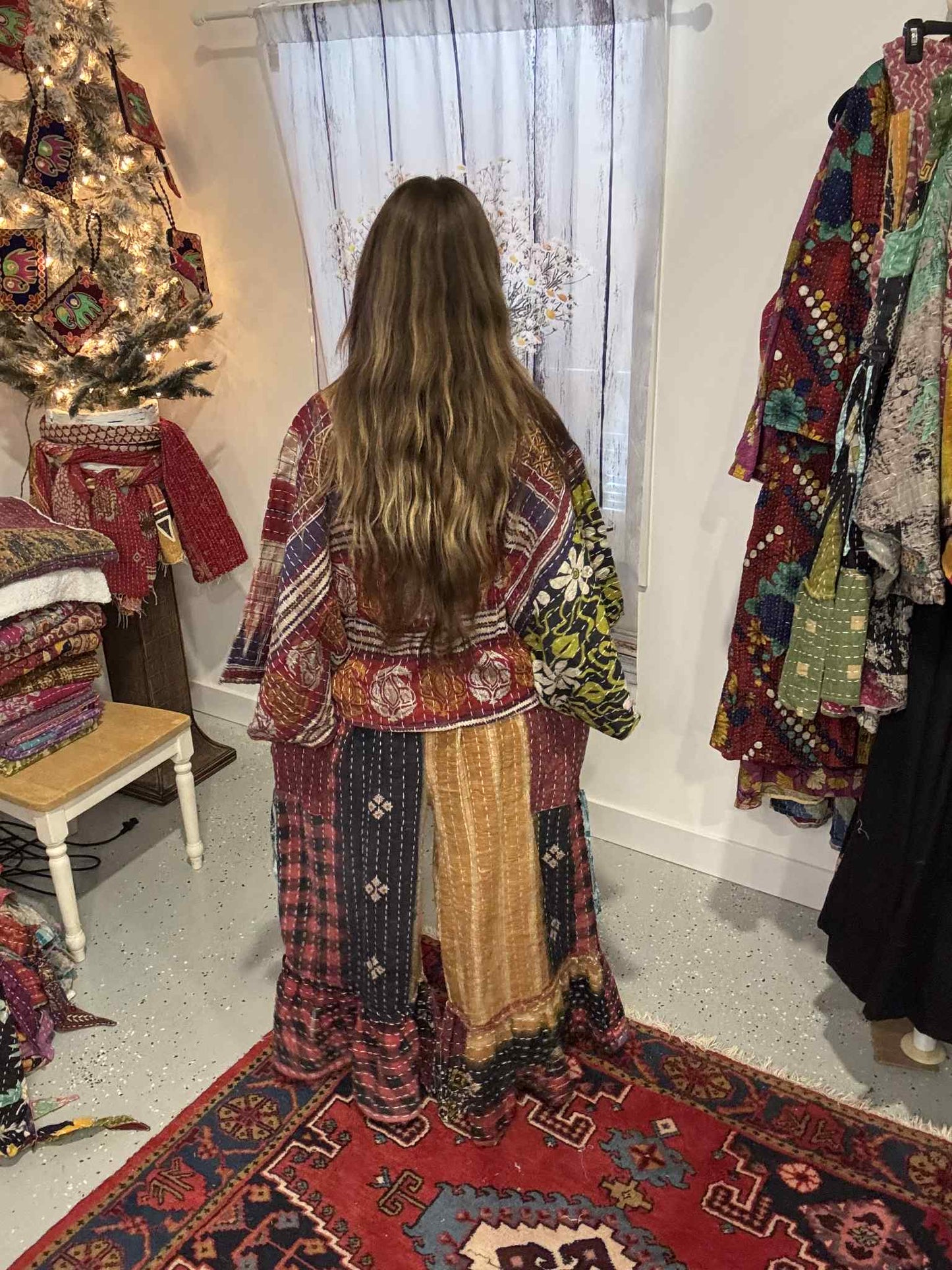 Nomad Spirit Set of Kantha Pants and Top - One Size S to 2X