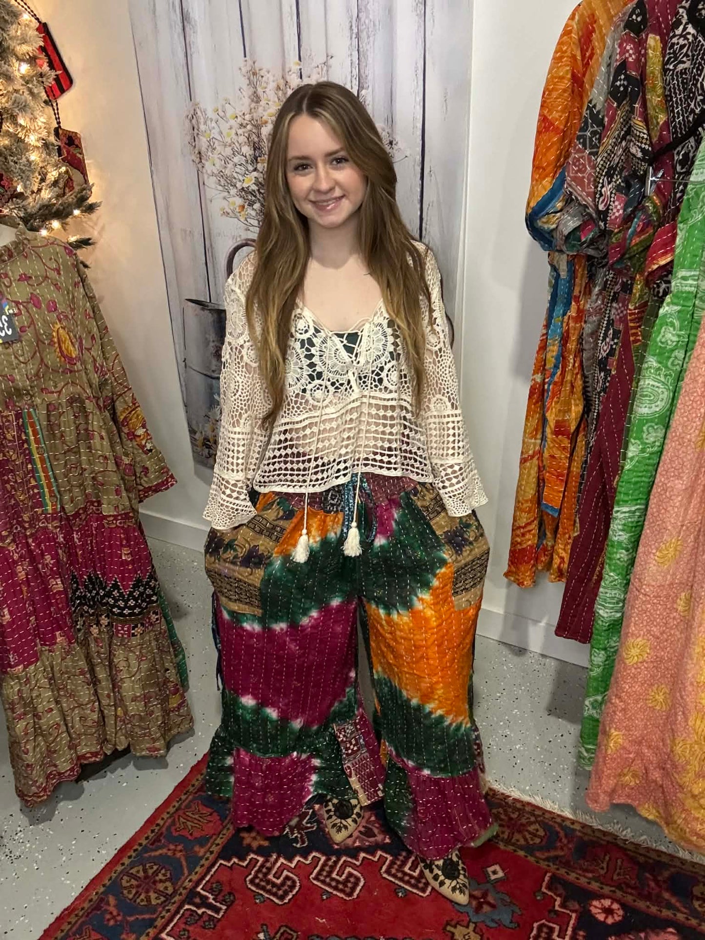 Nomad Spirit Kantha Pants  - One Size S to 2X