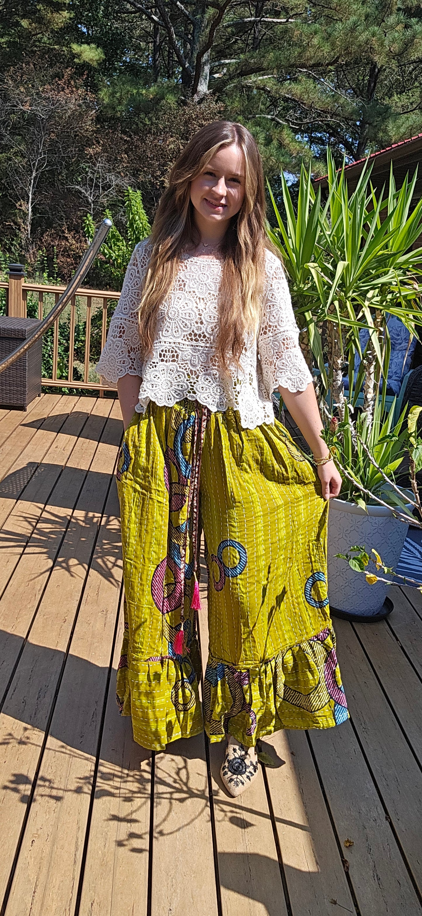 "Good Vibe" Light Kanta Pants - One Size S to 2X