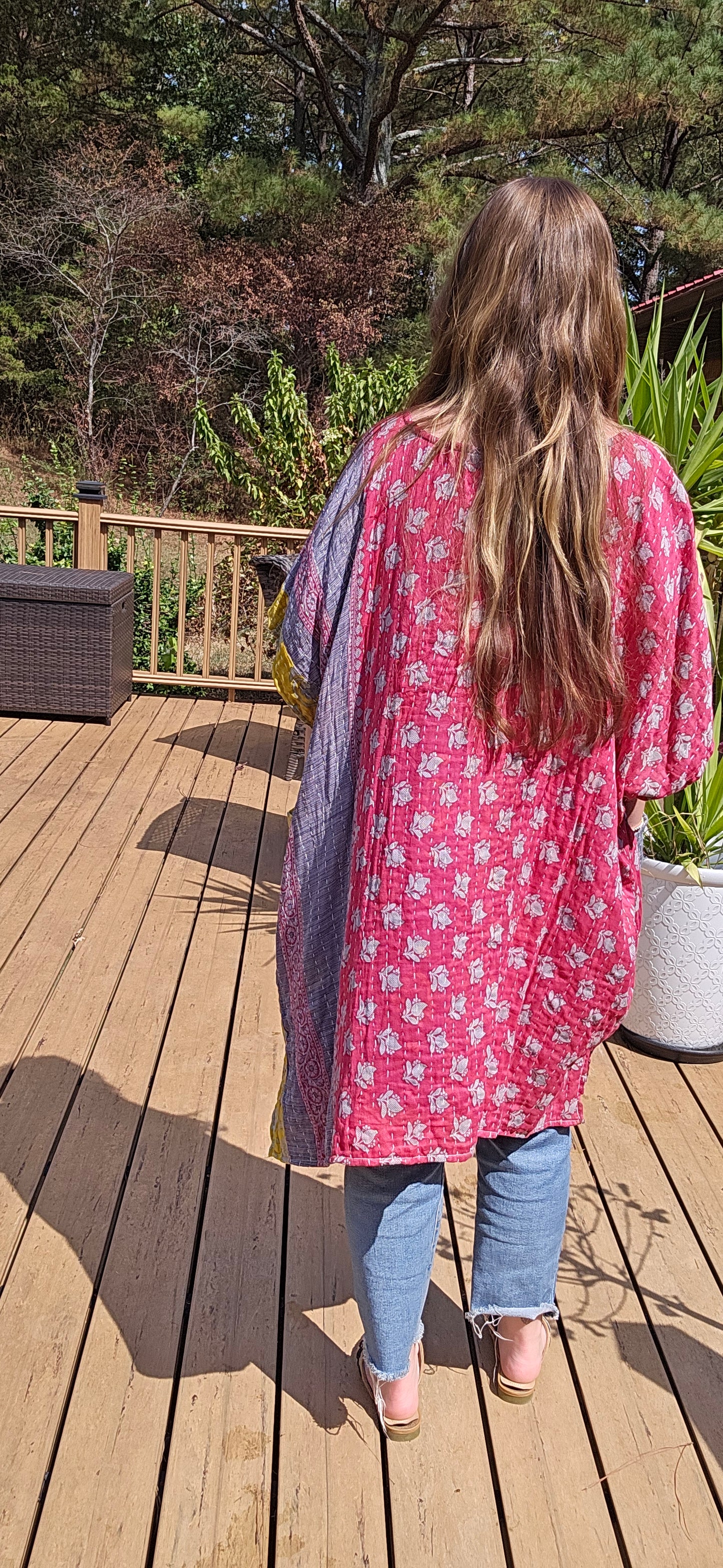 "The Swag Tunic 2" in kantha, One Size S to 3X