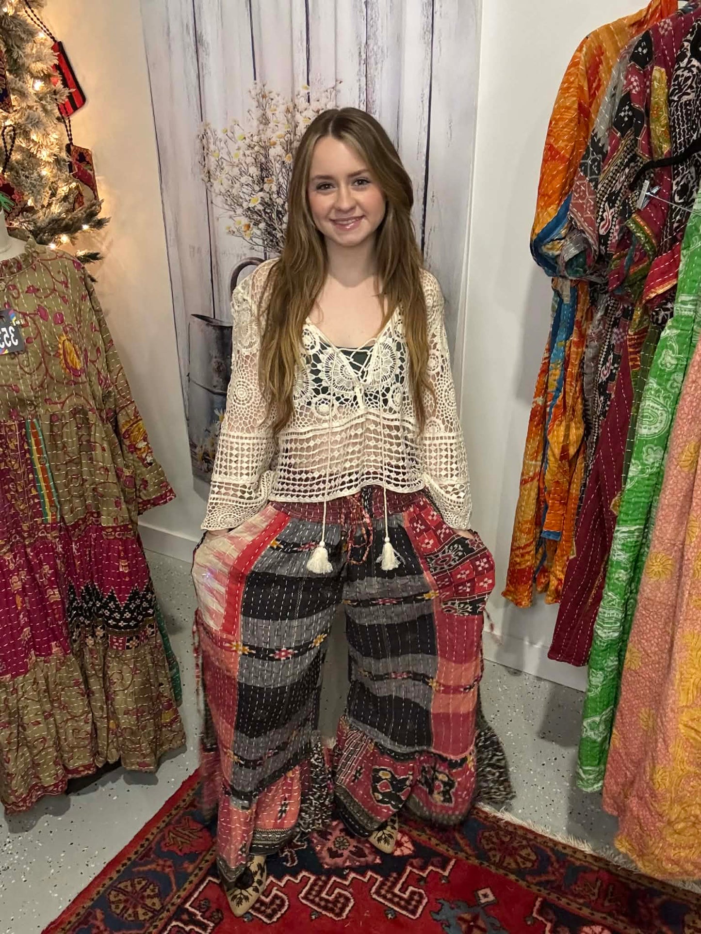 Nomad Spirit Kantha Pants  - One Size S to 2X