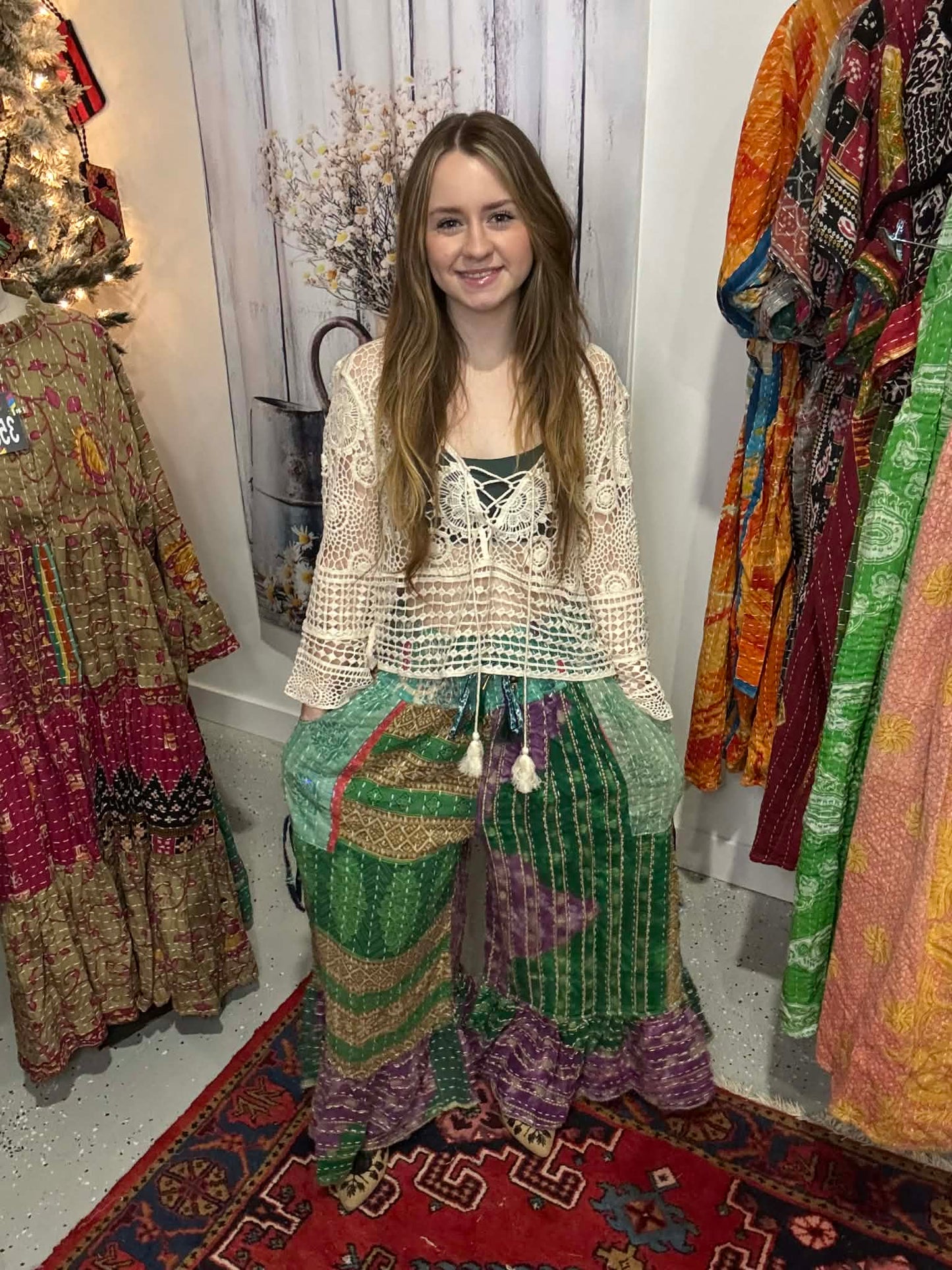 Nomad Spirit Kantha Pants  - One Size S to 2X